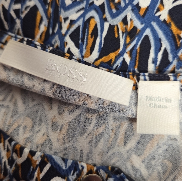 Hugo Boss Epinala Print Keyhole Blouse Size XS - Picture 3 of 4